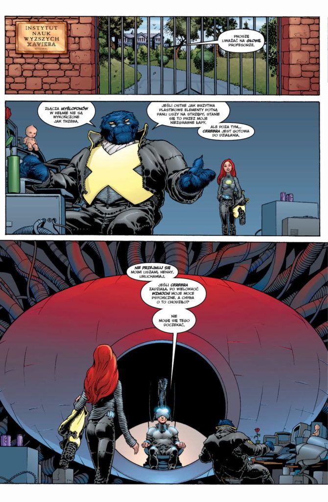 "New X-Men" - przykładowa strona