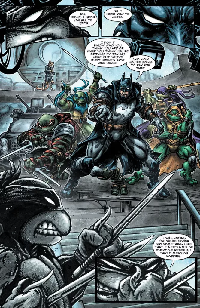 Batman i Wojownicze Żółwie Ninja - przykładowa strona