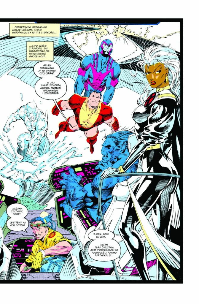 Legendy X-men: Jim Lee - przykładowa strona